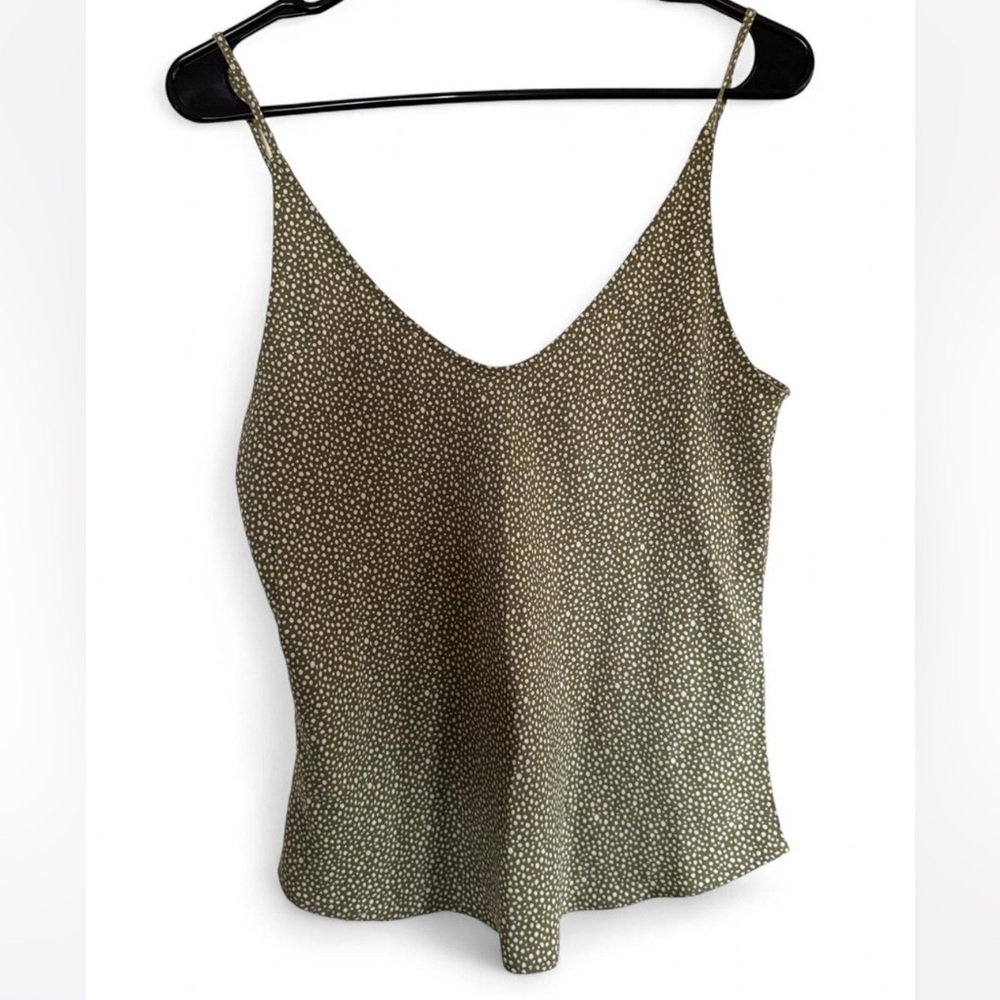 Abercrombie & Fitch Olive Polka Dot Patterned Camisole